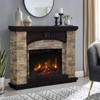 41" Freestanding Electric Fireplace Tan - Home Essentials: Modern Indoor Heater with Remote, No Assembly Required - 3 of 4