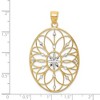 Black Bow Jewelry 14k Yellow Gold & White Rhodium Oval Filigree Pendant, 30mm - 4 of 4