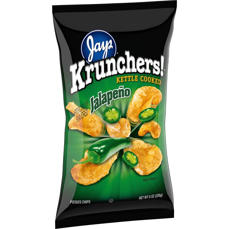 Krunchers! Kettle Cooked Potato Chips Jalape&#241;o Flavored Chips - 8oz, 3 of 7