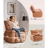 Oversized Wide Recliner Chair - 360° Rocker Swivel Recliner, PU Leather Manual Recliner, with 1.5X Sponge Filling & Easy Recline Mechanism - 4 of 4