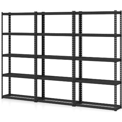 Tangkula 5-Tier Heavy Duty Storage Shelf Storage Utility Rack Shelf w/Anti-tipping Device
