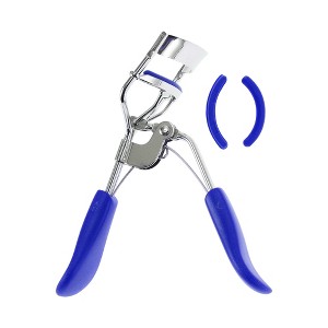 Unique Bargains Women Chrome Flat Handle Eyelash Curler 1 Pc - 1 of 3