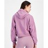 Hippie Rose Womens Fleece Cargo Hoodie Sweatshirt, Purple, X-Large - 2 of 2