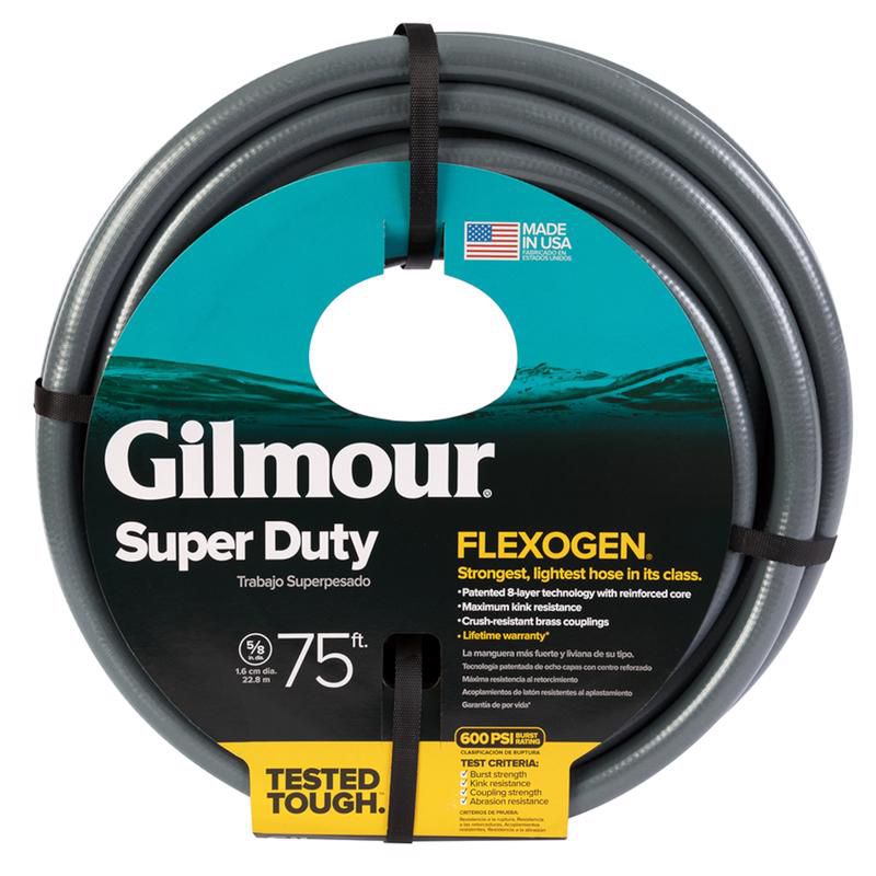 Gilmour Flexogen 5/8 in. D X 75 ft. L Heavy Duty Premium Grade Garden Hose Black, 5 of 6