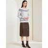 Allegra K Women's Winter Fall Long Sleeve Crew Neck Vintage Pullover Sweater Tops - 3 of 4