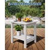 Outdoor Adirondack Side Table - HDPE Side Patio, All-Weather Resistant, Square Plastic Patio Table, Perfect for Garden and Porch - 2 of 4