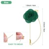 Unique Bargains Wedding Camellia Flower Lapel Pin with Leaf Brooch for Men Suit 3.5 x 1.6 Inch 1 Pc - 3 of 4