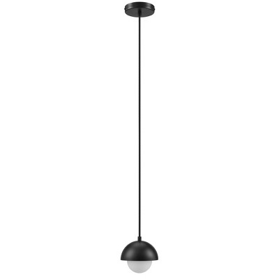 Modway Eclipse Globe Pendant Light, Modern Ceiling Fixture with Orb Design in Black – Stylish Hanging Light for Dining or Living Room
