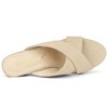 Allegra K Women's Opened Toe Crisscross Strap Block Heel Slide Sandals - 4 of 4