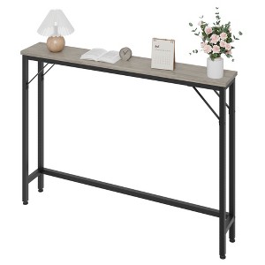 39.3" Console Table with Power Station, Slim Entryway Table with USB Ports & Outlets, Narrow Sofa Table for Hallway, Living Room, Behind Couch - 1 of 4