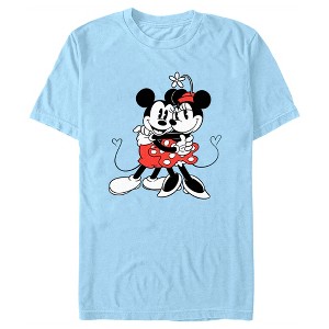 Men's Mickey & Friends Retro Minnie and Mickey Hug T-Shirt - 1 of 4