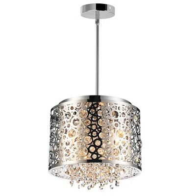 CWI Lighting Bubbles 4 Light Drum Shade Mini Pendant With Chrome Finish