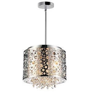 CWI Lighting Bubbles 4 Light Drum Shade Mini Pendant With Chrome Finish - 1 of 4