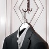 Designstyles Clear Acrylic Clothes Hangers with Pants Bar, Luxurious & Heavy-Duty with Silver Chrome Hooks, Perfect for Suits and Slacks - 10 Pack - 4 of 4