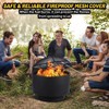 Smokeless Outdoor Fire Pit, Log Fire & Multi-Fuel Fireplace with Fireproof Mesh Lid, Cooking Grate, Cover, Bonfire Grill for, Patio, Camping, BBQ - 2 of 4