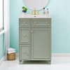 Mshliw 24" Bathroom Vanity with Ceramic Sink, 2 Drawers, Soft-Close Door, Freestanding Cabinet for Small Spaces, MDF and Wood - 3 of 4