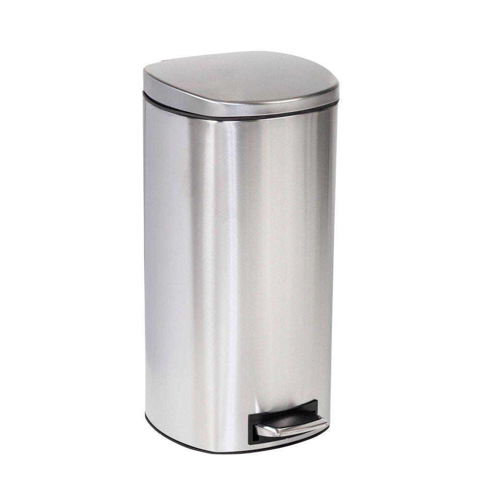 Photos - Waste Bin Honey-Can-Do 30L Soft Close Stainless Steel Step Trash Can