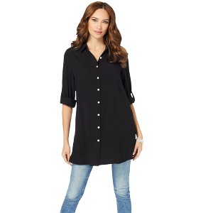 Roaman's Women's Plus Size Kelli Big Shirt - 1 of 4