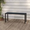 vidaXL Outdoor Patio Bench Garden Park Bench with Steel Frame Steel and WPC - Black - 2 of 4