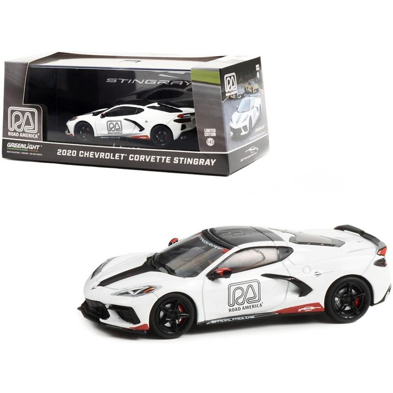 2020 Chevrolet Corvette C8 Stingray "Road America Official Pace Car" 1/43 Diecast Model Car by Greenlight, 1 of 4