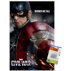 Trends International Marvel Captain America-Shield Reflection Unframed Wall Poster Prints - 1 of 4