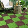 Syemin Carpet Tiles 44pcs Stone Texture Patio Deck Tiles, DIY Module Tiles Floor Tile for Porch Poolside Balcony Backyard, Brown, 12"*12"*0.8" - 4 of 4