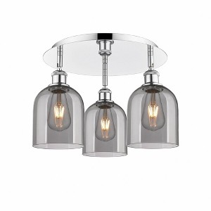 Bella - 3 Light Flush Mount In Industrial Style-10.5 Inches Tall and 17.25 Inches Wide - 1 of 1
