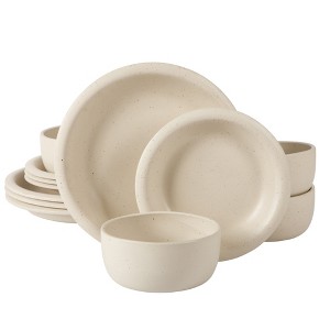 Bloomhouse Corsica Clay 12 Piece Stoneware Reactive Glaze Dinnerware Set - 1 of 4