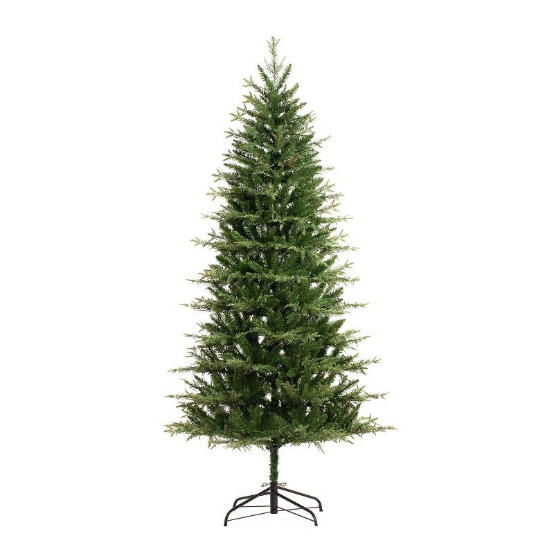 7ft Pre-Lit LED Asheville Artificial Christmas Tree - Haute D&#233;cor, 1 of 5