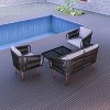 Fassano 4pc Outdoor Rope Woven Set with Cushions - DUKAP - 4 of 4