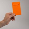 JAM Paper Brite Hue #5 1/2 Coin Envelopes, 3 1/8 x 5 1/2, 50 per pack, Orange: Gummed Flap, Recycled Content, Mailing Use - 3 of 3