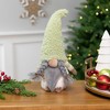 Northlight Gnome Girl in Faux Fur Hat Christmas Figure - 12" - Green - image 2 of 4