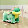 VisioGear Kids Ride on Horse, Ride on Toy, Triceratops Shaped Animal Car, for Girls Boys Aged 18-36 Months, Green, 29.1"*13.4"*20.1" - 3 of 4