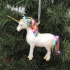 4.0 Inch White Glittered Rainbow Unicorn Ornament Mythical Lgtbq Tree Ornaments - image 2 of 3