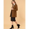 INSPIRE CHIC Women's Notched Lapel Single Breasted Outwear Fall coat - 4 of 4