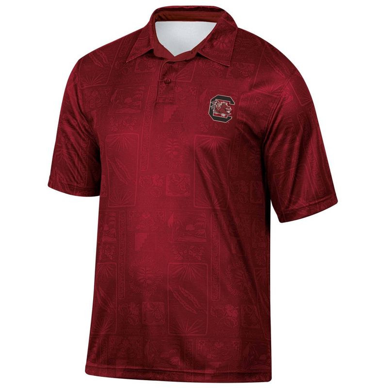 NCAA South Carolina Gamecocks Men&#39;s Tropical Polo T-Shirt, 1 of 4