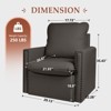Hyleory 29.13'' Wide Faux Leather 360 Degree Swivel Armchair - 3 of 4