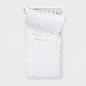Twin Sports 100% Cotton Sheet Set Gray Marble - Pillowfort