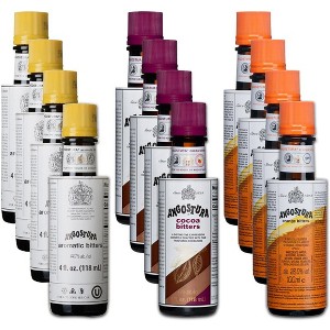 Angostura Bitters Mixed 12 Pack - Aromatic, Orange and Cocoa 4oz Premium Cocktail Bitters for Home and Professional Mixologists - 1 of 4