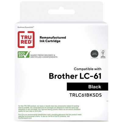 TRU RED Remanufactured Black Std Yld Ink Cartridge Replacement-Brother LC61BK TRLC61BKSDS