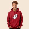 Dalix Giant Ghost Embroidered Hoodie Soft Fleece Hood Sweatshirt Mens - 2 of 4