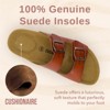 CUSHIONAIRE Lane Cork Footbed Sandals for Women –Comfortable Double Buckle Slip-On with Genuine Suede Footbed & Arch Support Slides for Women Footwear - 3 of 4
