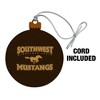 Southwest Minnesota State University Mustangs Logo Wood Christmas Tree Holiday Ornament - 2 of 4