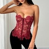 Lace Corset Crop Tops for Women Fashion Club Bodysuit With Buckle - 3 of 4