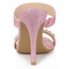 Allegra K Women's Glitter Rhinestone Stiletto Heels Sandals - 4 of 4