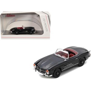 Mercedes-Benz 300 SL Roadster Black with Red Interior 1/87 (HO Scale) Diecast Model Car by Schuco - 1 of 3