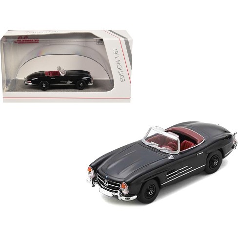 Mercedes-Benz 300 SL Roadster Black with Red Interior 1/87 (HO Scale) Diecast Model Car by Schuco - image 1 of 3