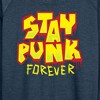 Women's - Instant Message - Stay Punk Forever Lightweight French Terry Wide Neck Long Sleeve Shirt - 2 of 4