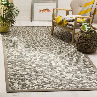 Natural Taupe Cotton Hand-knotted 6' x 9' Area Rug