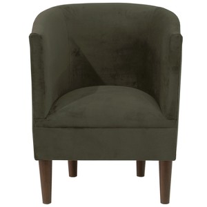 Tub Chair Velvet Pewter - Skyline Furniture, Velvet Silver
